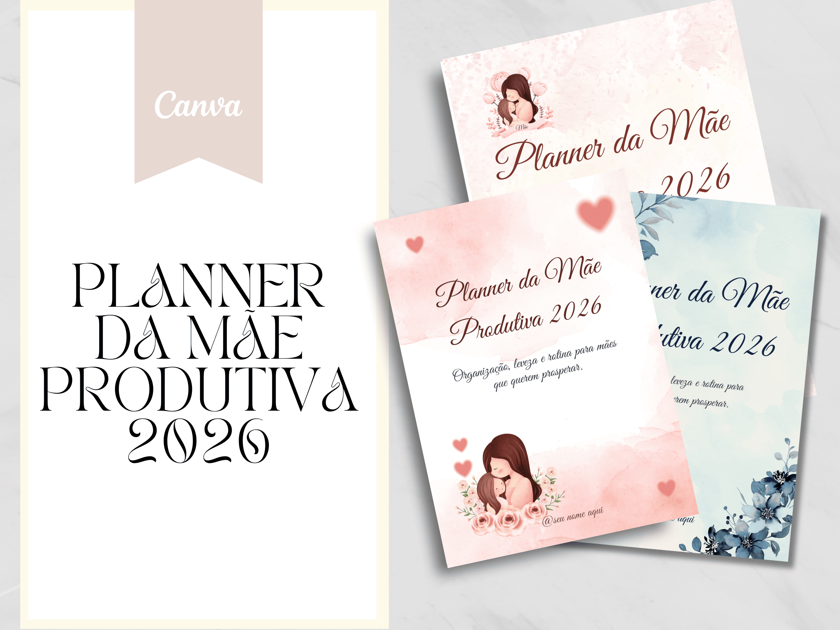 Mockup PLR Planner da Mãe Produtiva 2026